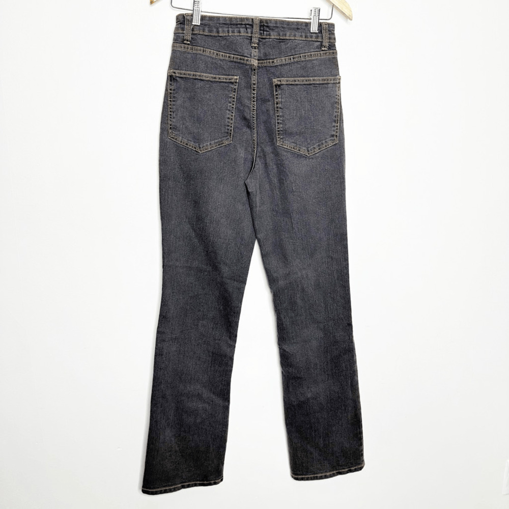 WEWOREWHAT High Rise Kick Flare Jean Bah Bah Grey Cotton stretch womens size 26 - Picture 6 of 8